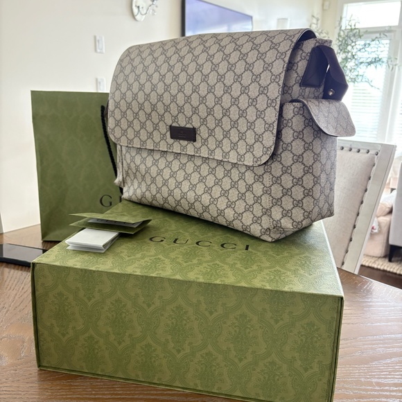 Authentic GG Supreme Diaper Bag - Picture 1 of 7